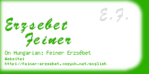 erzsebet feiner business card